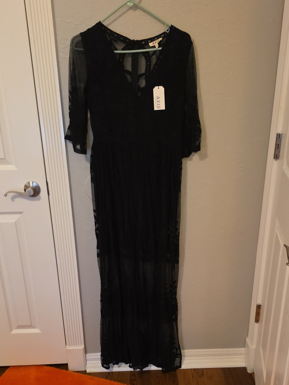 Axis Black Lace Romper Size Large, NWT